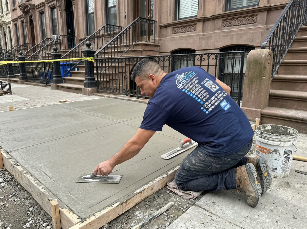 New concrete installation by IronSky in NYC
